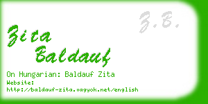 zita baldauf business card